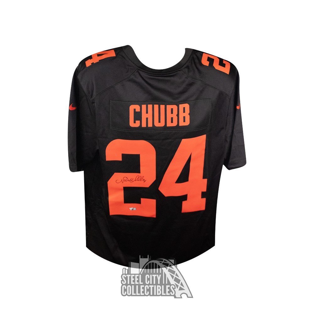 signed nick chubb jersey