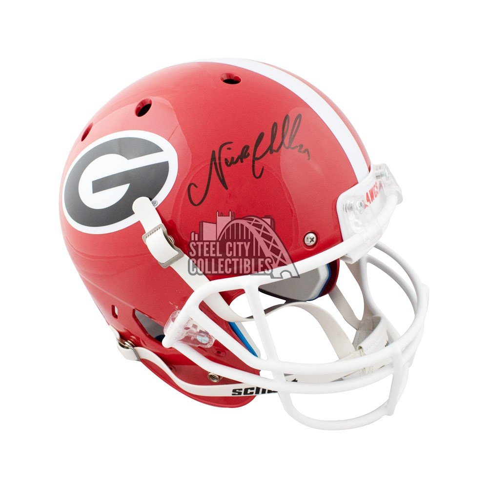 Nick Chubb signed Georgia UGA Bulldogs mini helmet JSA COA