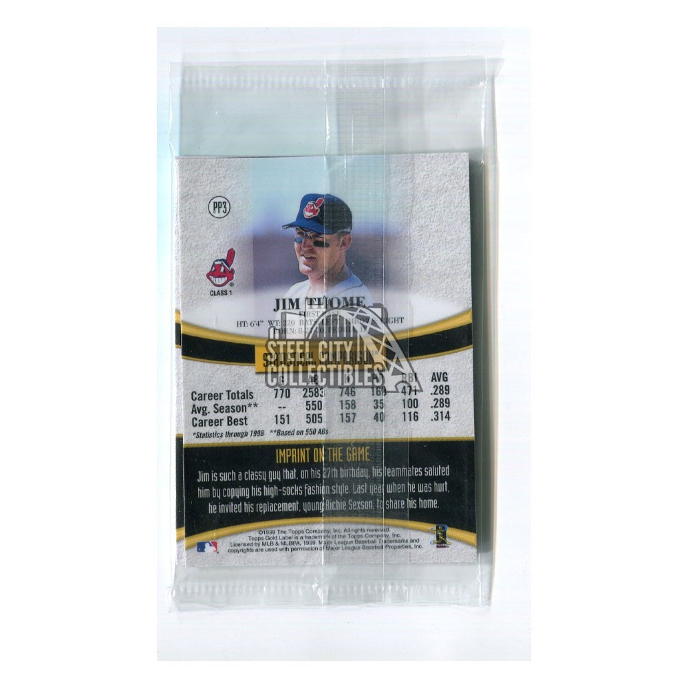 1999 Topps Gold Label Baseball Sealed 3-Card Pack (Class 1