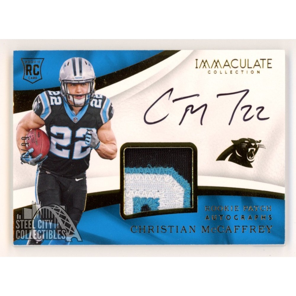 Christian McCaffrey 2017 Panini Immaculate Autograph Rookie Patch