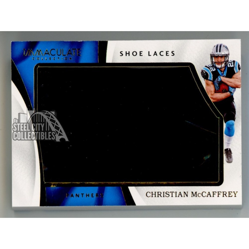 Christian McCaffrey 2017 Panini Immaculate Shoelaces Patch Rookie