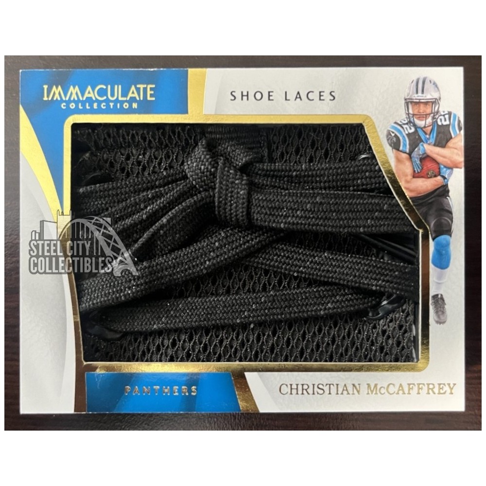 Christian McCaffrey 2017 Panini Immaculate Shoelaces Patch Rookie