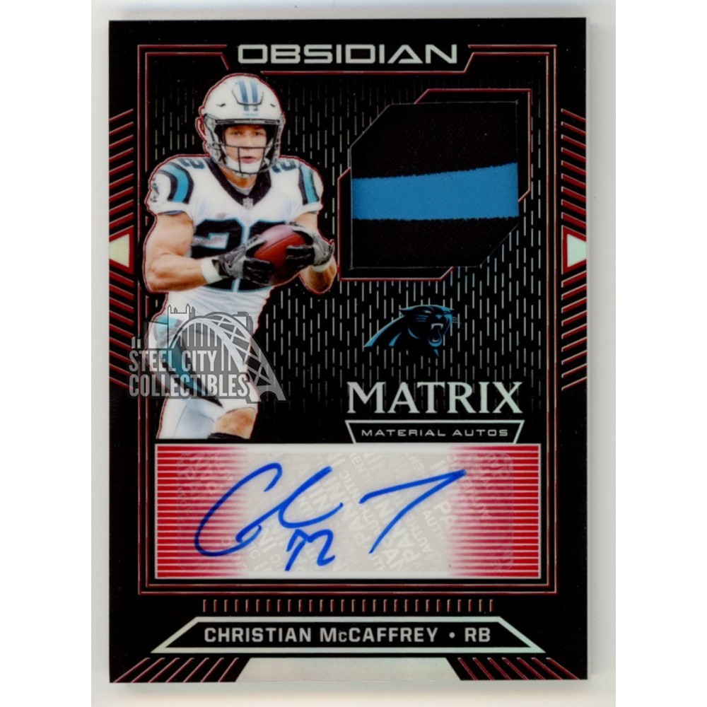 2019-20PANINI OBSIDIAN NO.MX-K コケ サインカード Christian McCaffrey 2019 Panini Obsidian Matrix Autograph Patch