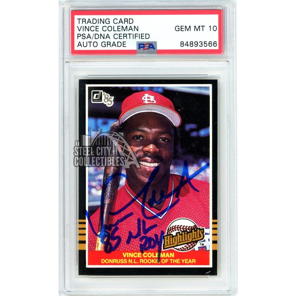 vince coleman rookie card
