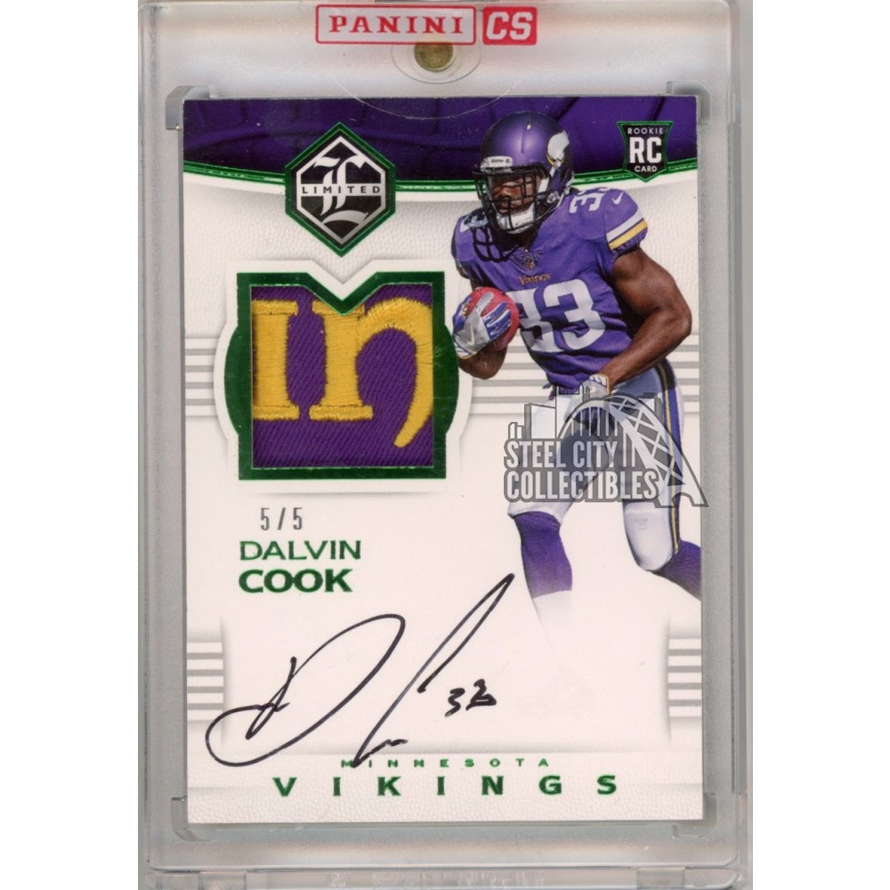Dalvin Cook 2017 Panini Limited Emerald Autograph Patch Card #111