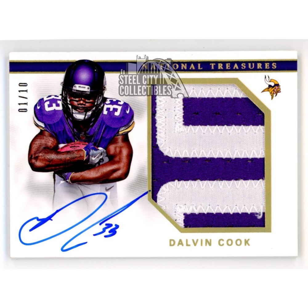 Dalvin Cook 2017 Panini National Treasures Autograph Rookie Patch