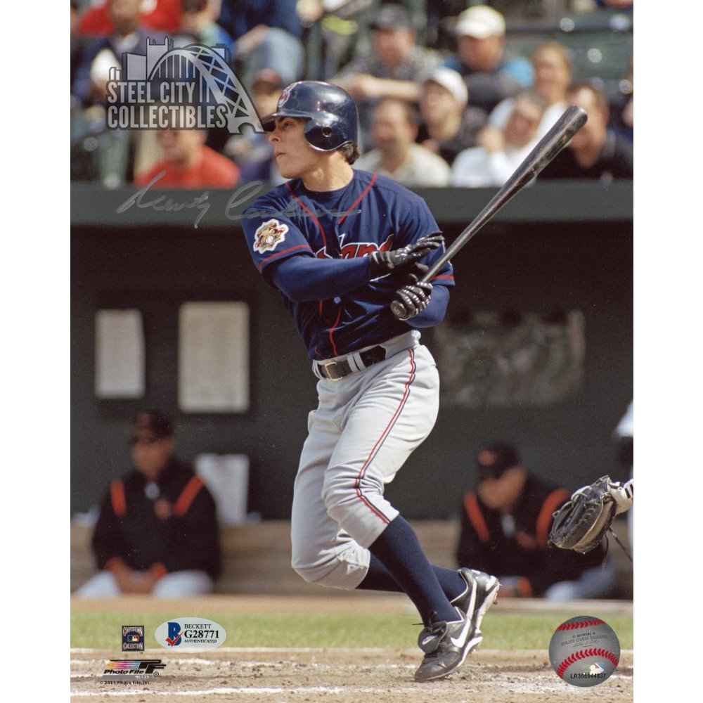 Marty Cordova Autographed Cleveland Indians 8x10 Photo - BAS COA (Blue  Jersey)