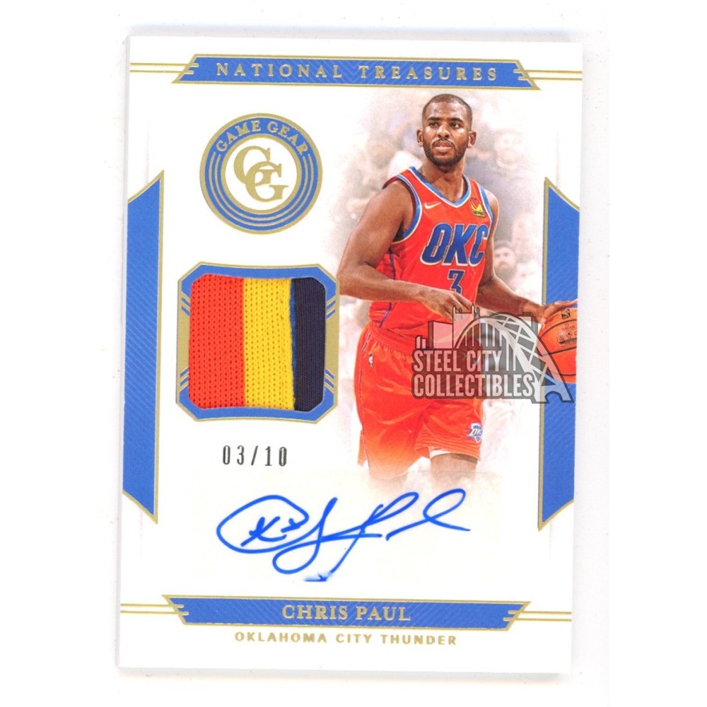 Chris Paul 2019-20 Panini National Treasures Autograph Patch Card