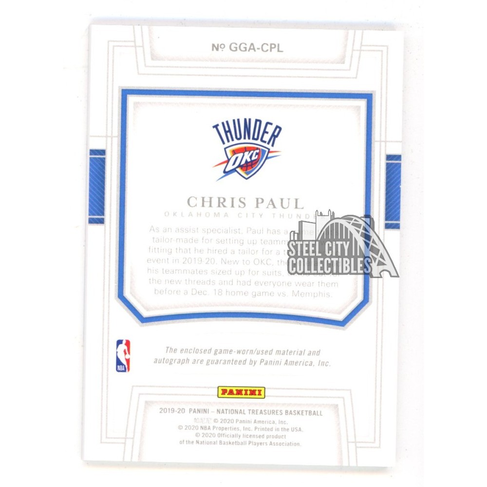 Chris Paul 2019-20 Panini National Treasures Autograph Patch Card