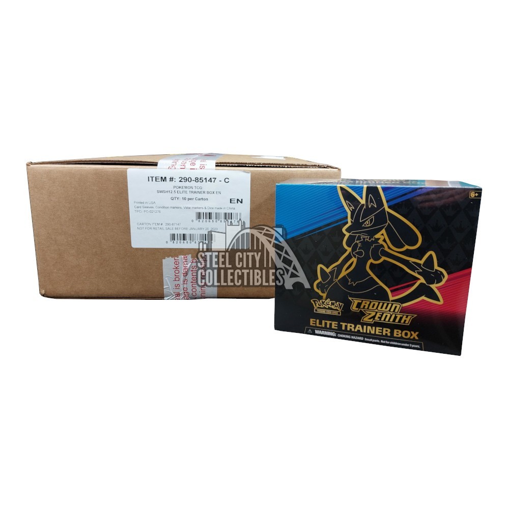 Pokemon Crown Zenith Elite Trainer 10-Box Case | Steel City