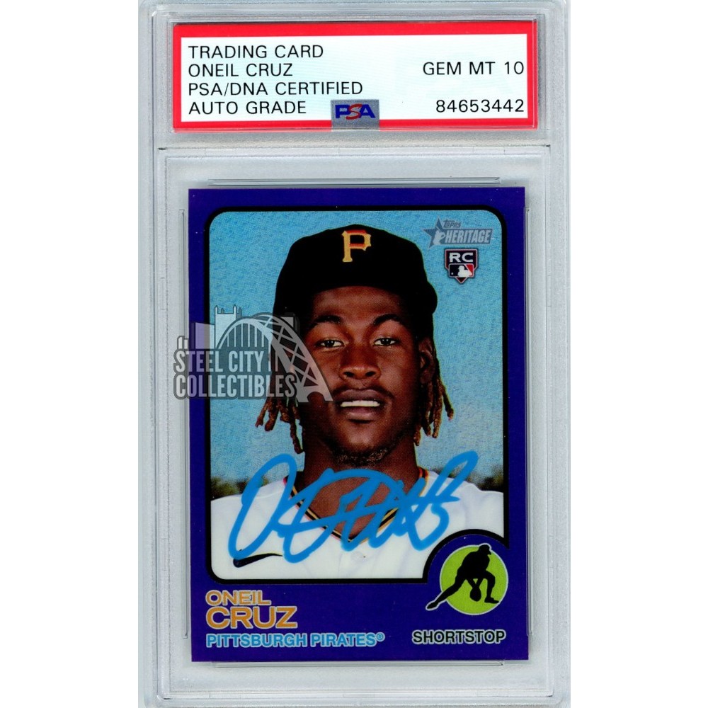 Oneil Cruz 2022 Topps Heritage Chrome Autograph Purple RC