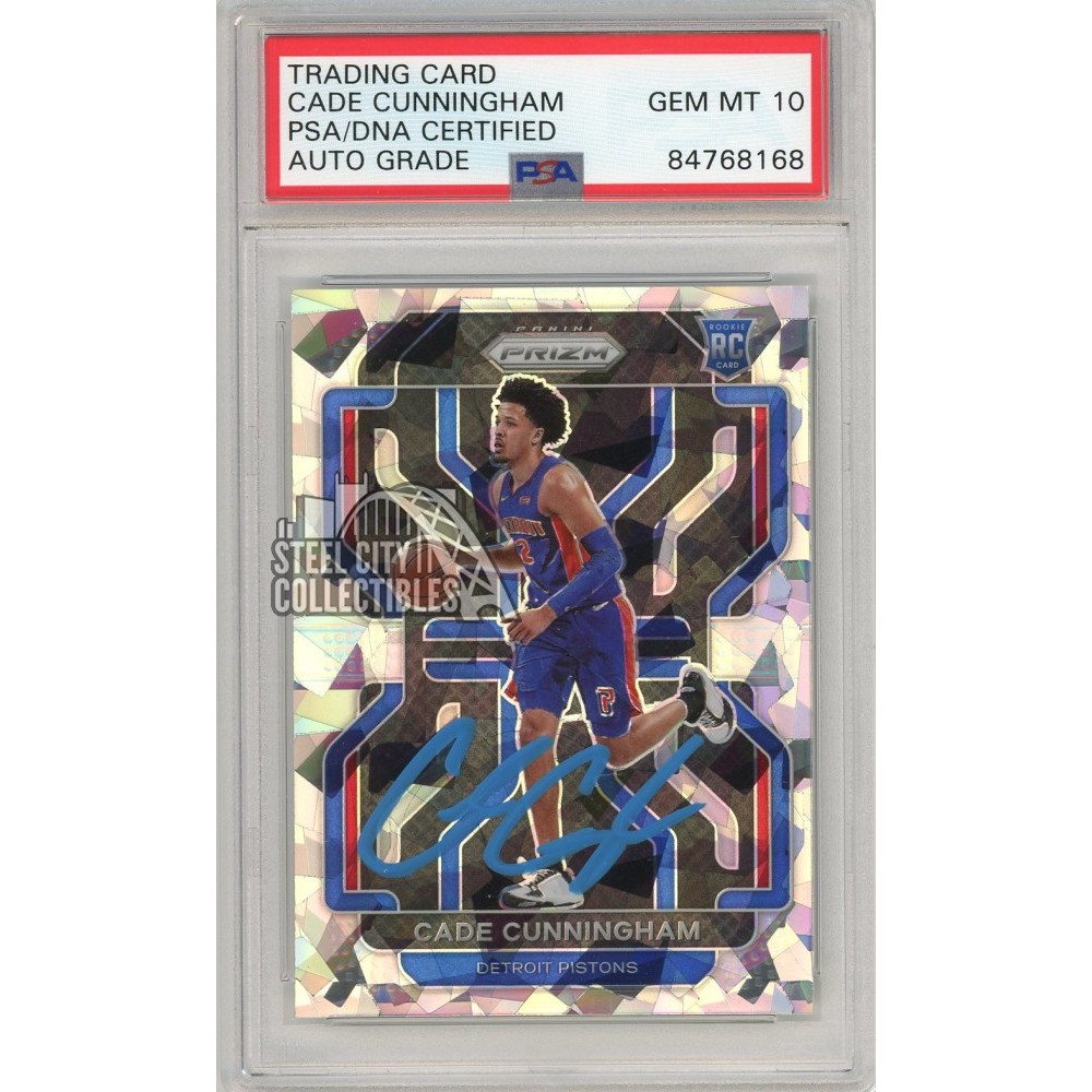 Cade Cunningham 2021-22 Panini Prizm Ice Autograph Rookie Card #282 PSA/DNA 10 (Light Blue)