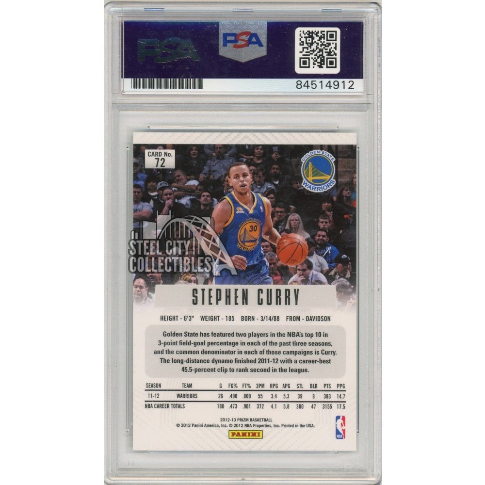 Stephen Curry 2013-14 Panini Prizm Autograph Card #176 - PSA/DNA 10