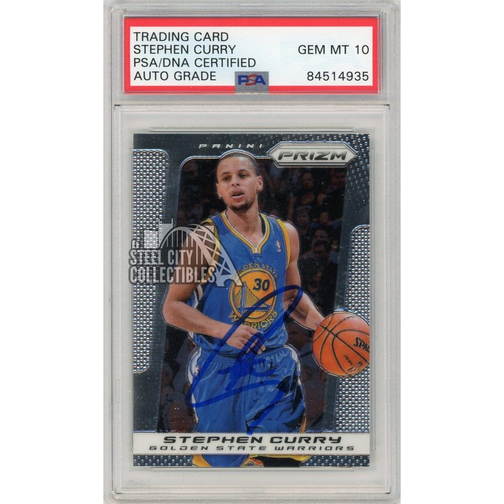 Stephen Curry 2013-14 Panini Prizm Autograph Card #176 - PSA/DNA