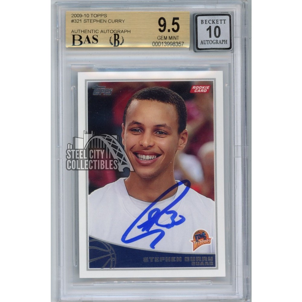 Stephen Curry 2009-10 Topps Basketball Auto Rookie #321 BGS 9.5