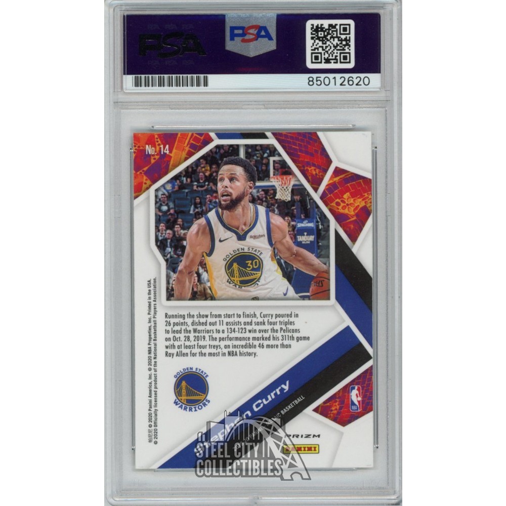 Stephen Curry 2019-20 Panini Mosaic Will to Win Autograph Card #14