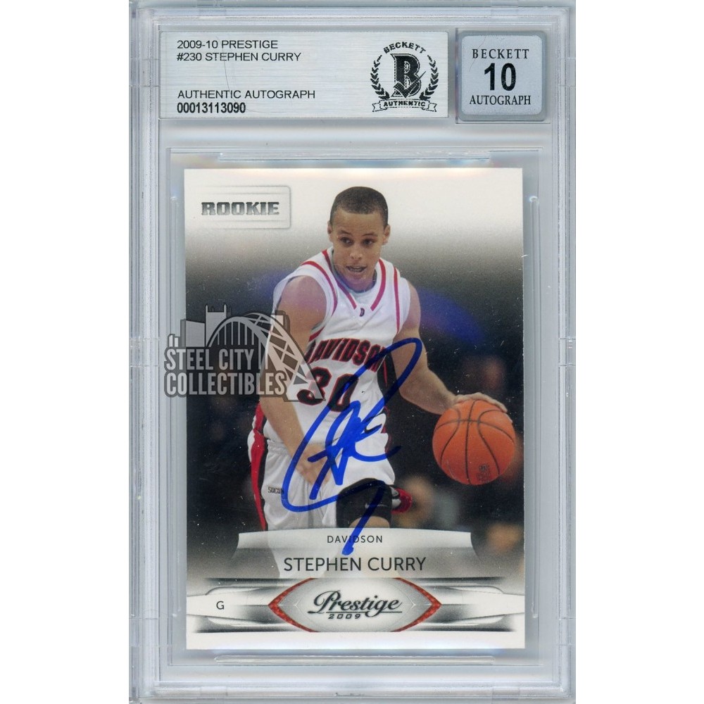 Stephen Curry 2009-10 Panini Prestige Basketball Autograph Rookie Card #230  BAS 10 | Steel City Collectibles