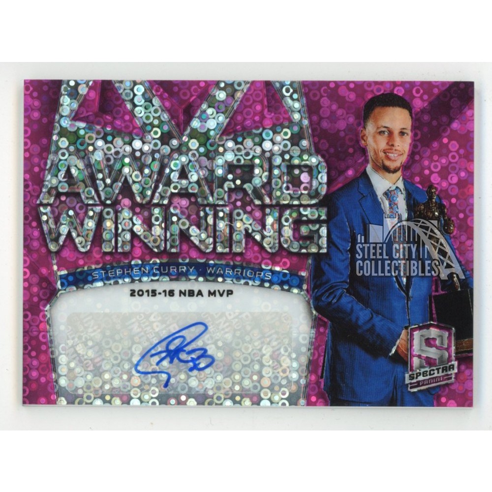 Stephen Curry 2018-19 Panini Spectra Award Winning Pink Autograph