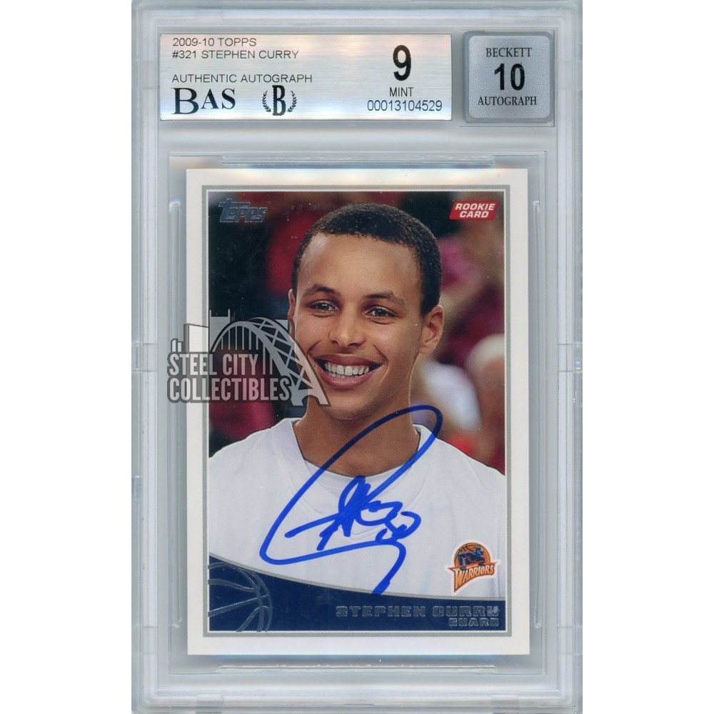 Stephen Curry Autographed 2009-10 Topps Basketball Rookie Card