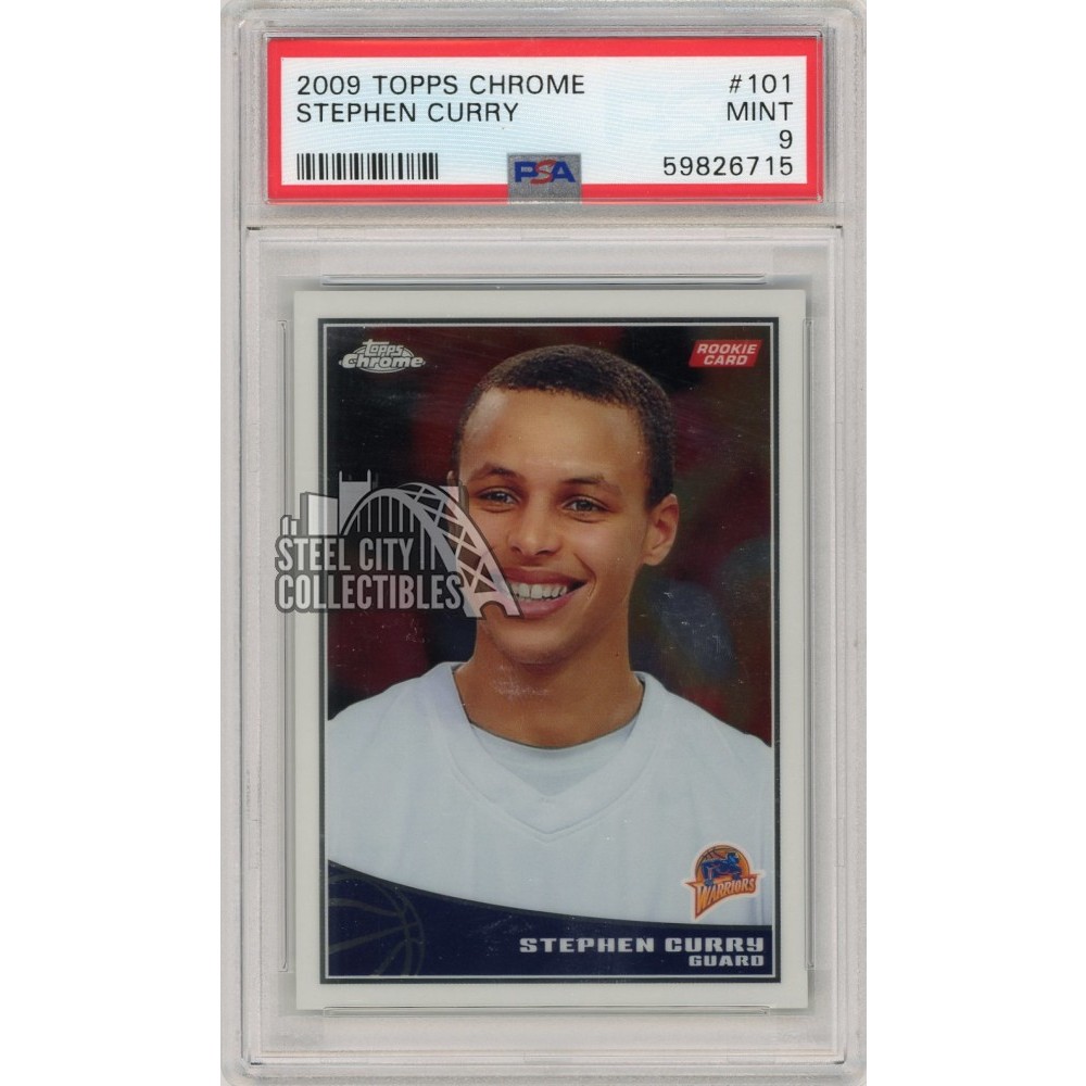 Stephen Curry 2009-10 Topps Chrome Rookie Card 152/999 #101 PSA 9 Mint