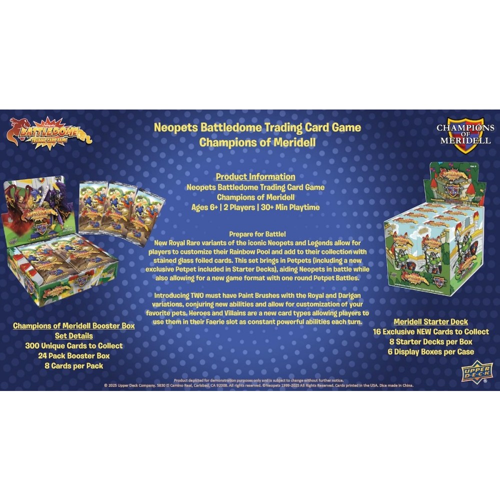 2025 Upper Deck Neopets Battledome Champions of Meridell Starter