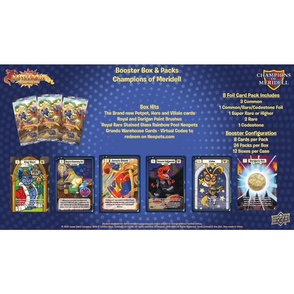 2025 Upper Deck Neopets Battledome Champions of Meridell Starter