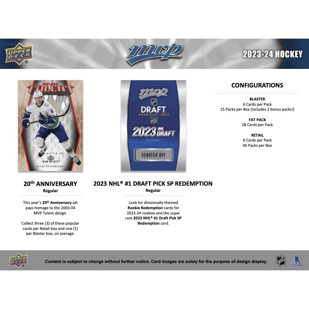 2023-24 Upper Deck MVP Hockey Blaster Box