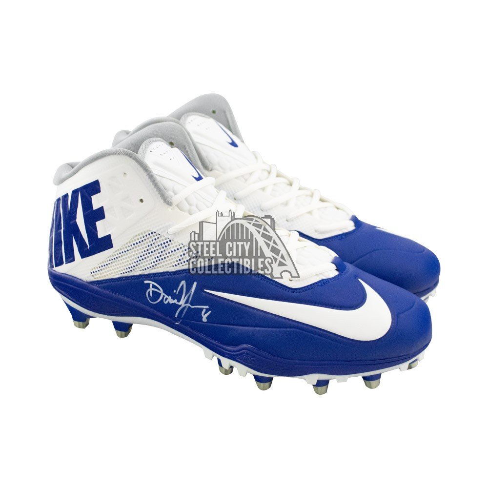 blue high top football cleats