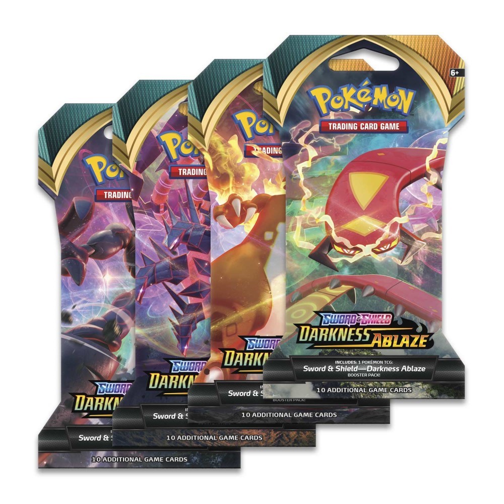 Pokemon Sword & Shield Darkness Ablaze Sleeved Booster 12-Pack Lot
