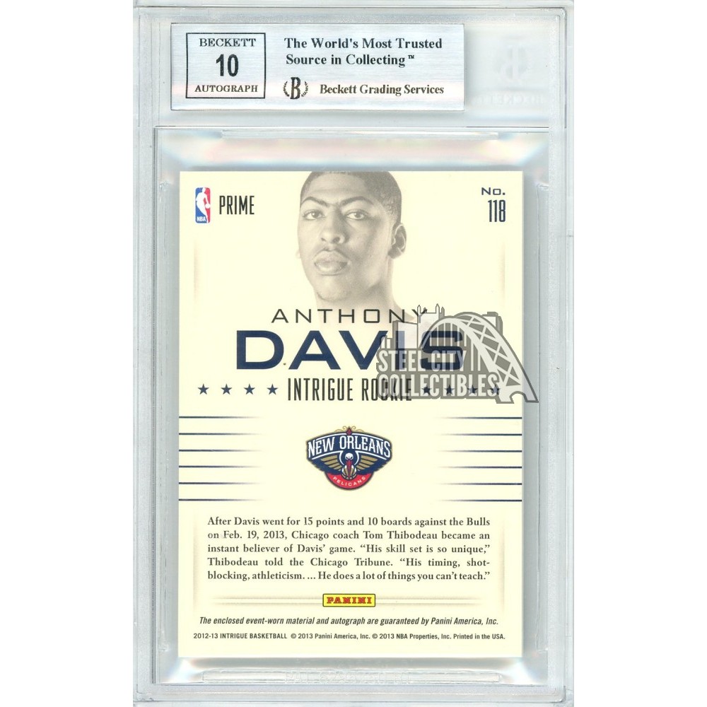 Anthony Davis 2012-13 Panini Intrigue Autograph Rookie Patch Card