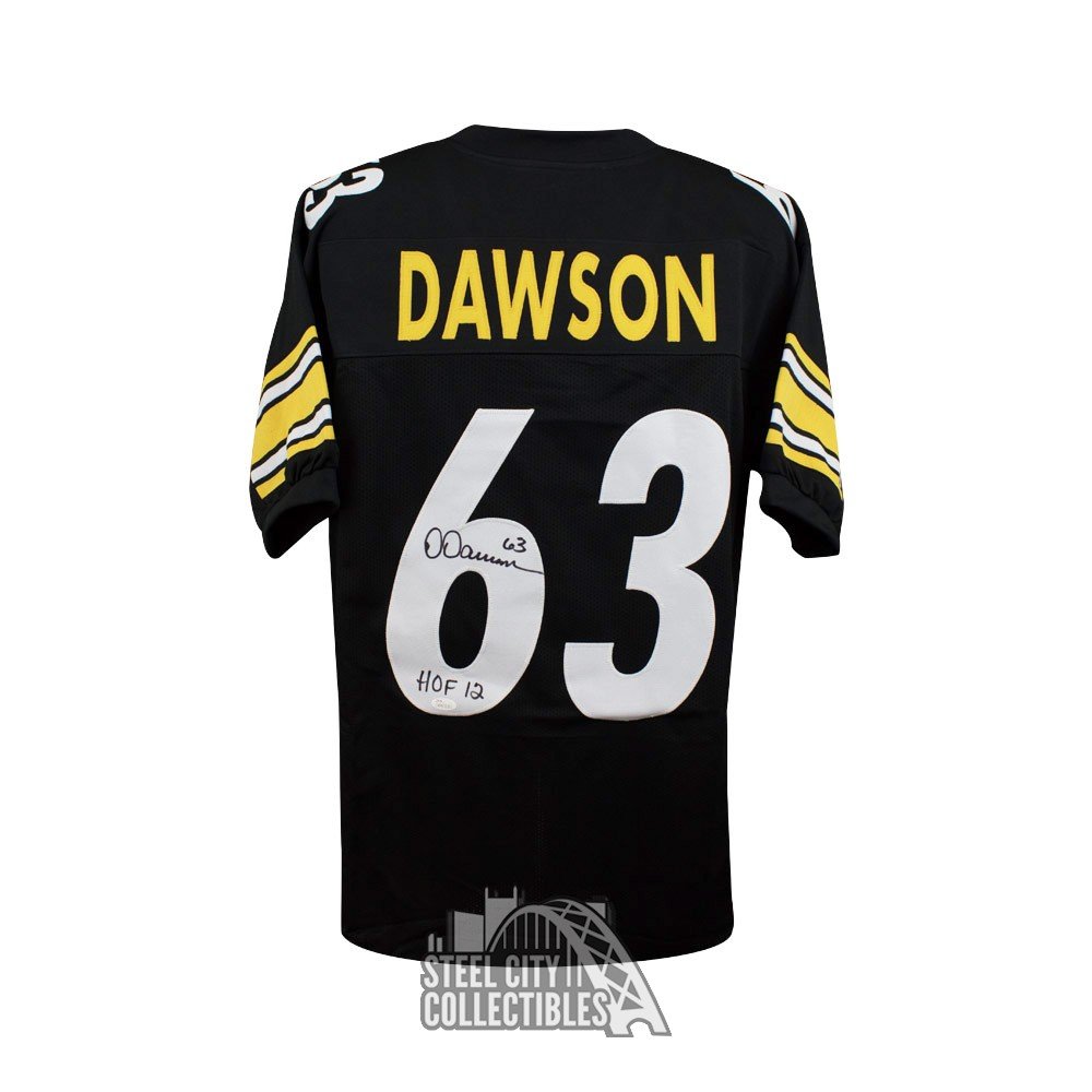 Dermontti Dawson HOF Autographed Pittsburgh Steelers Custom Football Jersey JSA