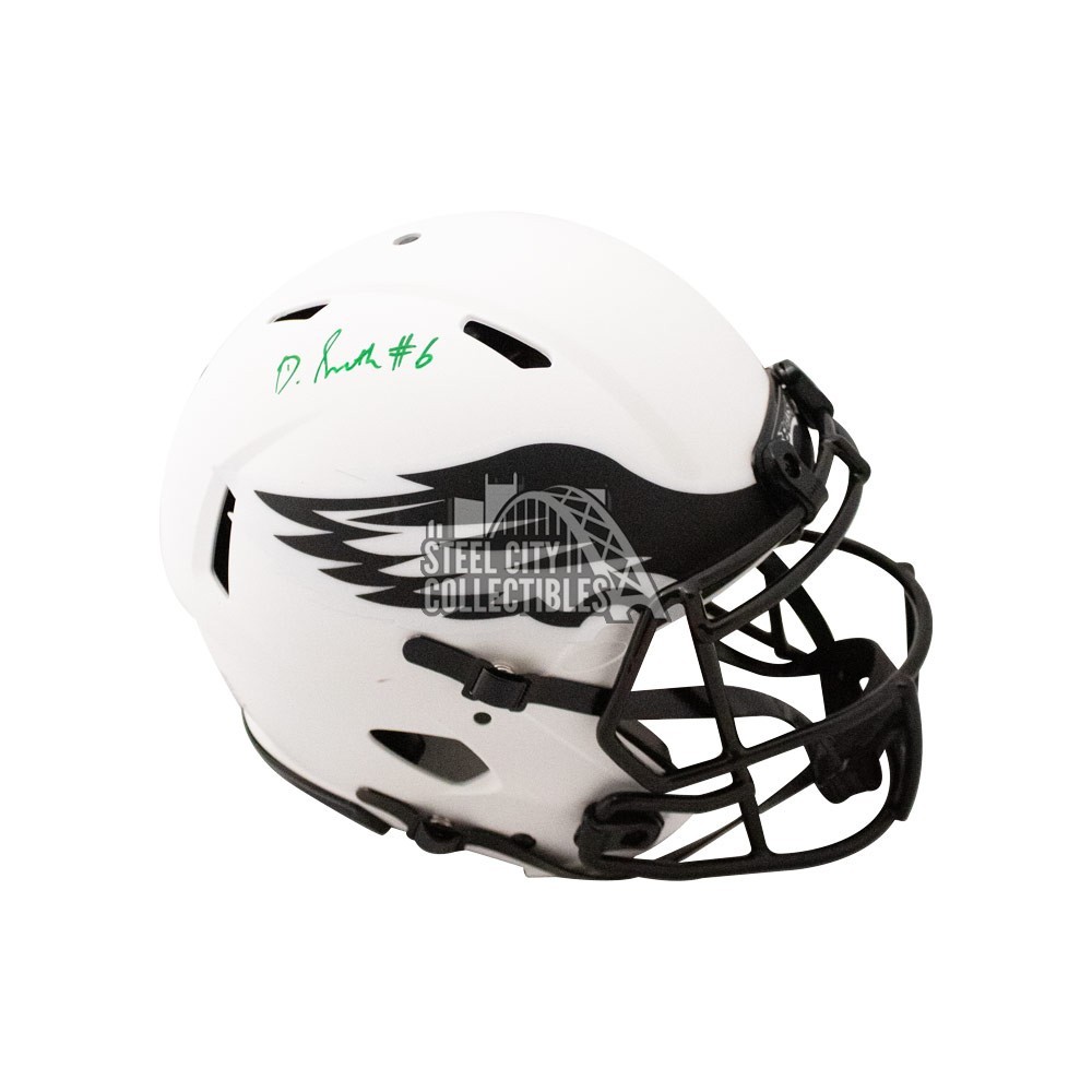 devonta smith helmet Signed Eagles Super Bowl 59 FS Replica Fanatics w – CollectibleXchange Elevate your collection of Philadelphia Eagles memorabilia with this DeVonta Smith autographed Riddell Rave Speed Authentic Helmet Devonta Smith Signed Philadelphia Eagles