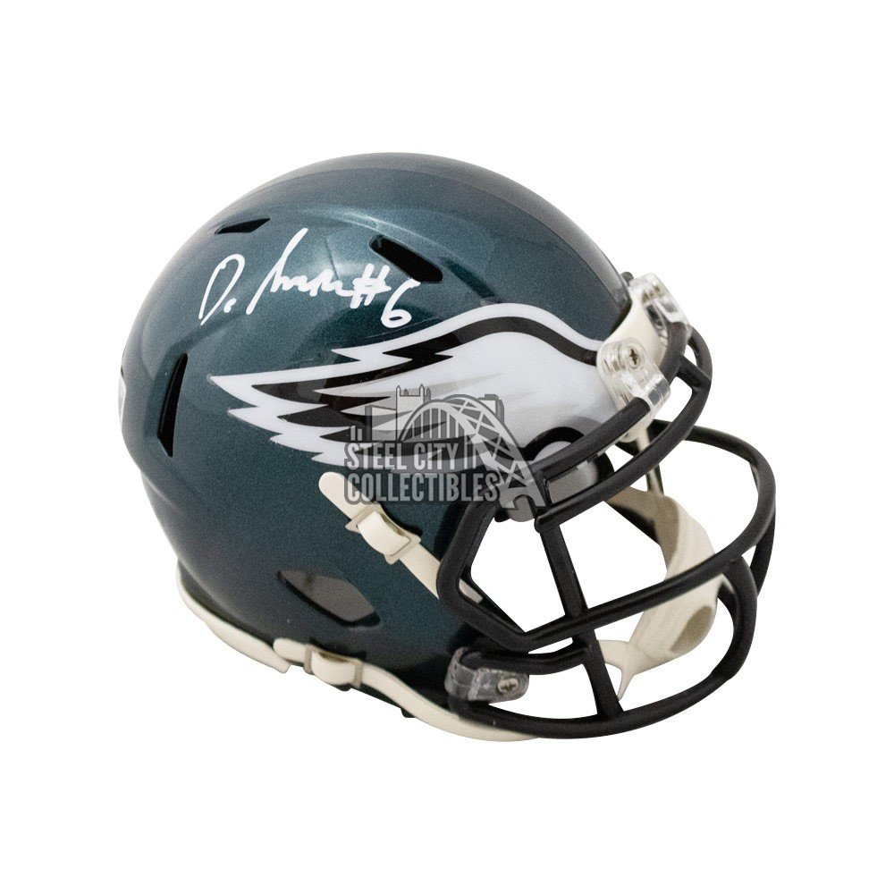 Devonta Smith Autographed Philadelphia Eagles Speed Mini Football