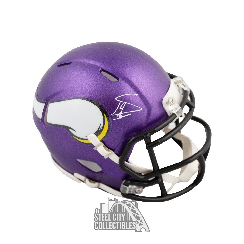 thumbnail image 2 of Minnesota Vikings Riddell Mini Speed Football Helmet – 2024 On-Field Alternate 2 of 5