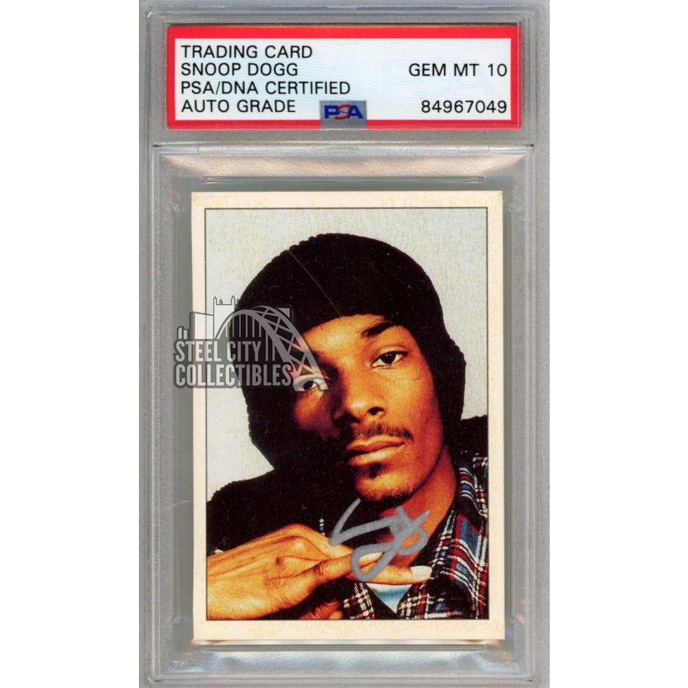 Snoop Dogg 1995 Panini Smash Hits Autograph Rookie Card #123 PSA