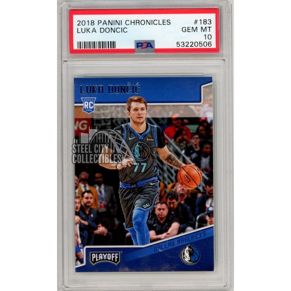 Luka Doncic 2018-19 Panini Chronicles Playoff Rookie Card #183 PSA 