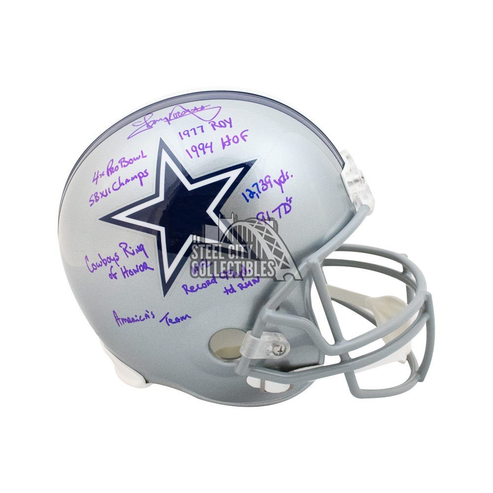 tony dorsett autographed helmet