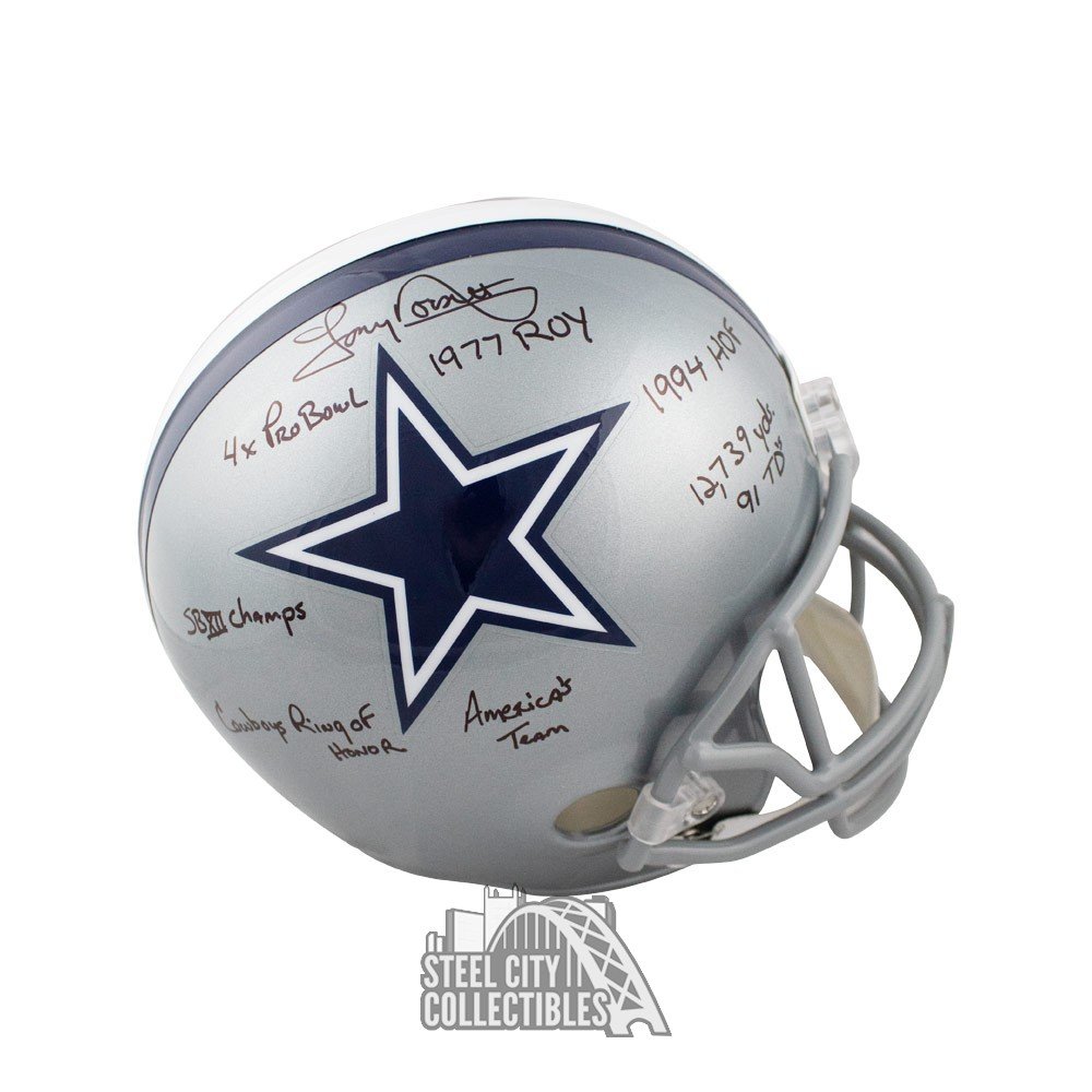 tony dorsett autographed helmet