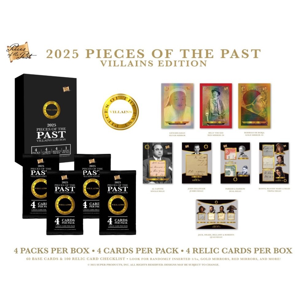 2025 Super Break Pieces of the Past Villains Edition Hobby Box