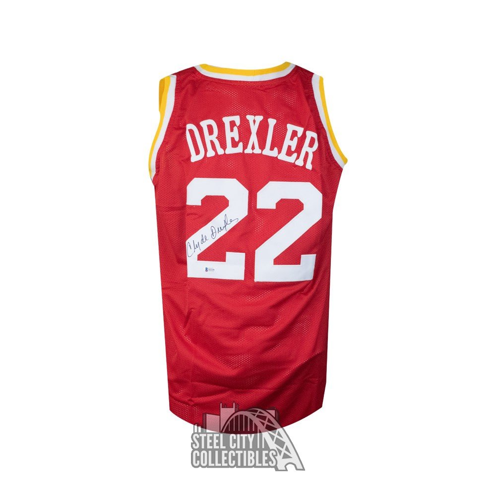 clyde drexler autographed jersey