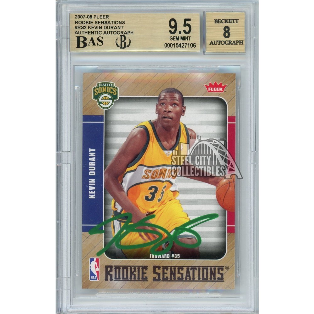 Kevin Durant 2007-08 Fleer Sensations Autograph Rookie Card