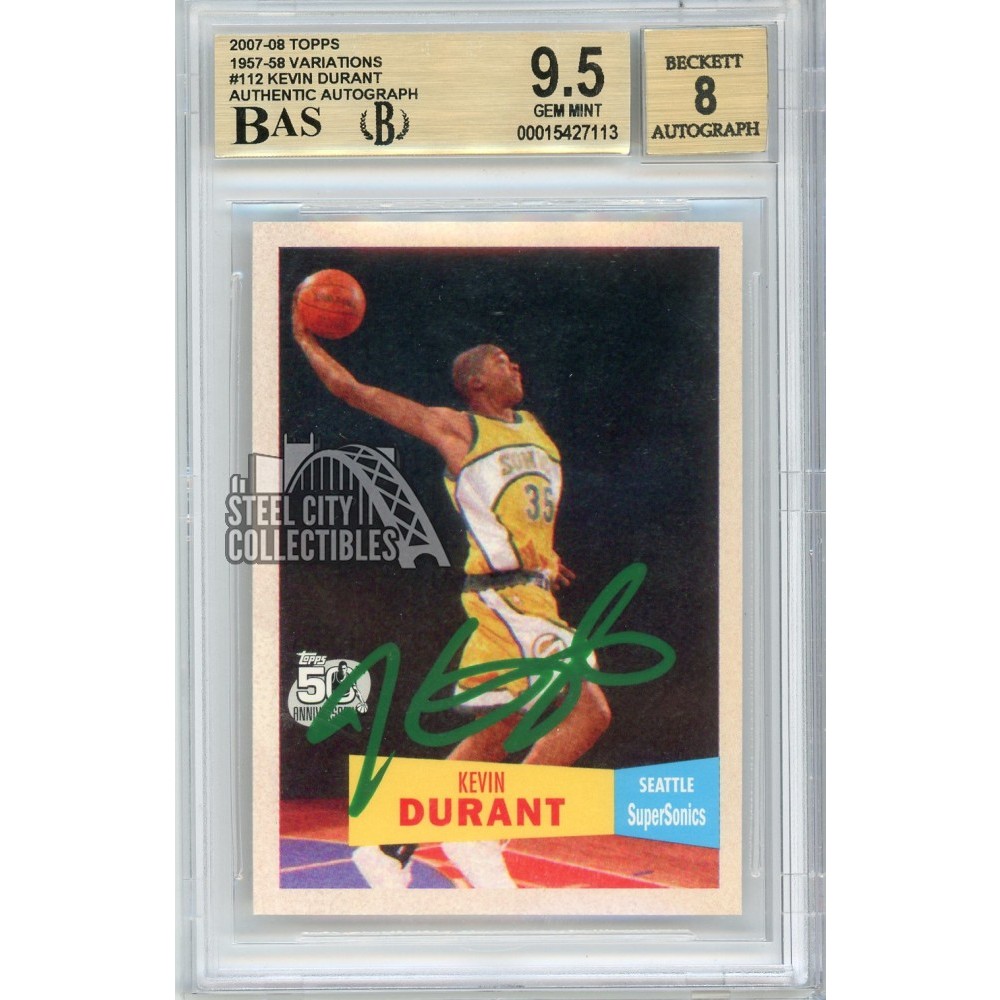Kevin Durant 2007-08 Topps '57-58 Variation Autograph Rookie Kevin Durant 2007-08 Topps '57-58 Variation Autograph Rookie