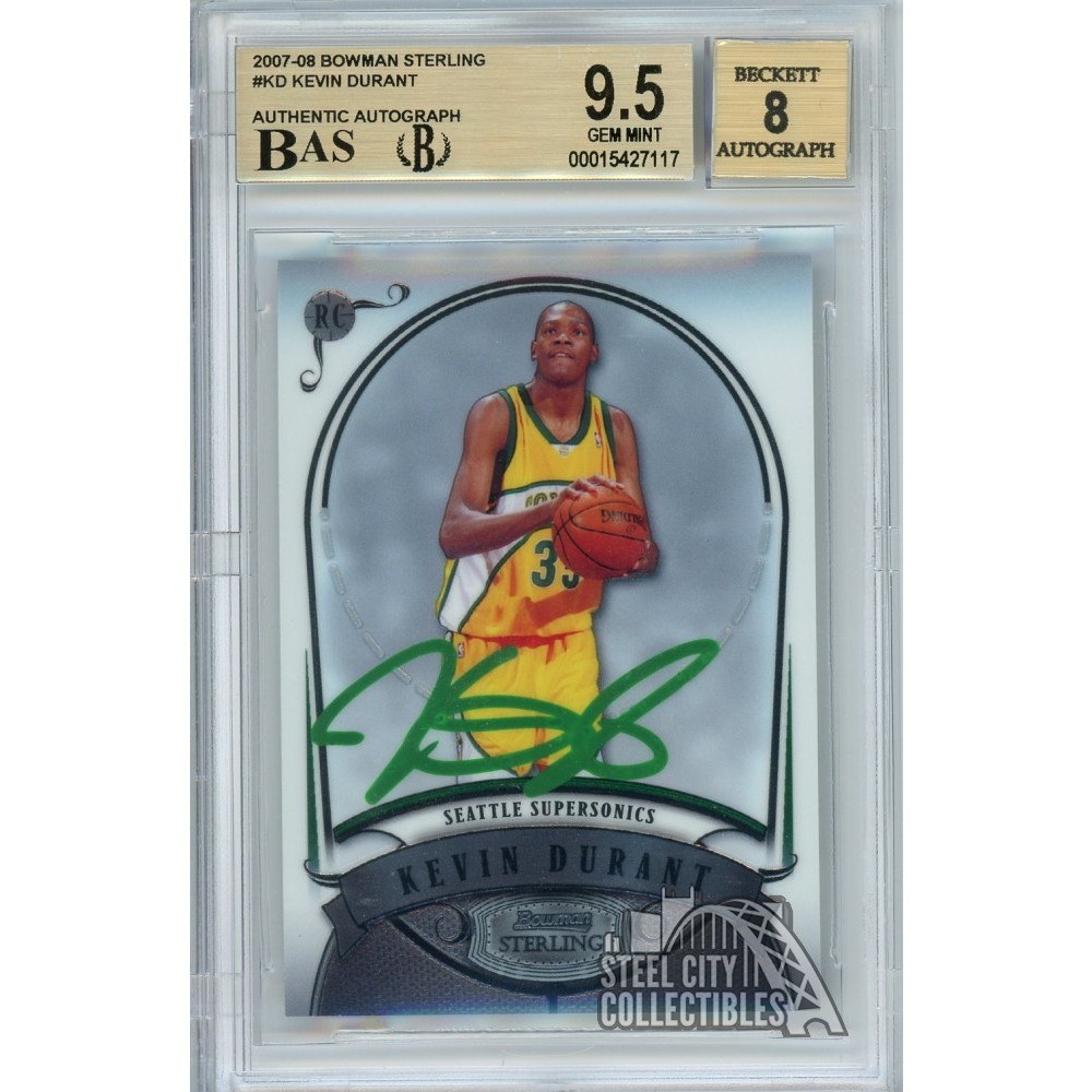 Seattle Supersonics Kevin Durant Autographed Framed Green