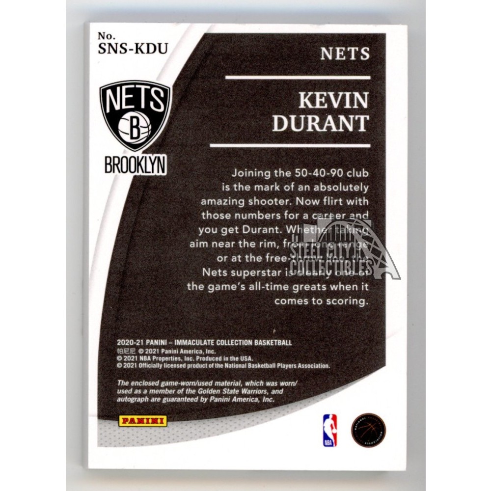 Kevin Durant 2020-21 Panini Immaculate Autograph Sneaker Patch
