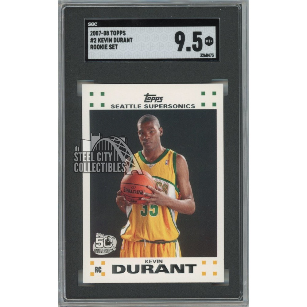 その他 Kevin Durant RC and GU card XMAS SALE Kevin Durant 2007-08 Topps Basketball Rookie Set Card #2 SGC 9.5