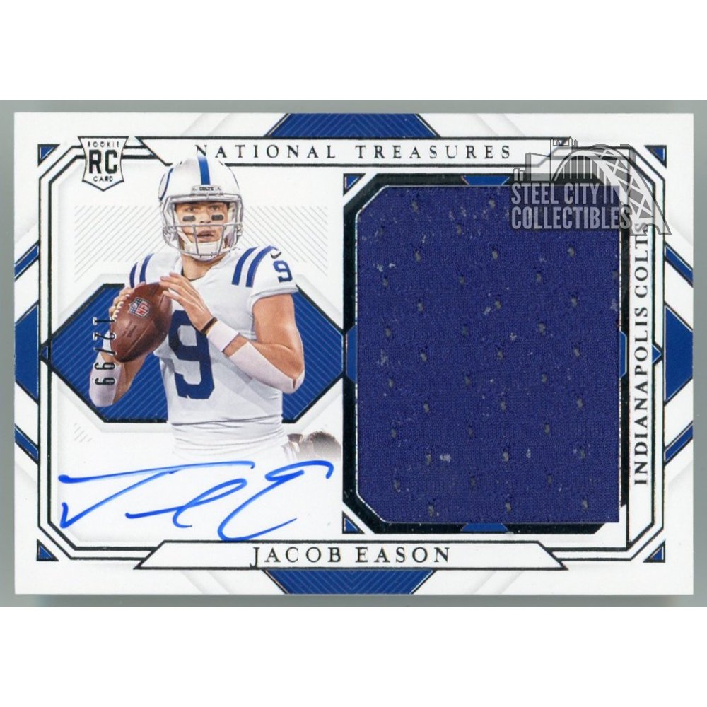 Jacob Eason 2020 Panini National Treasures Football Rookie Jersey Autograph  12/99 | Steel City Collectibles