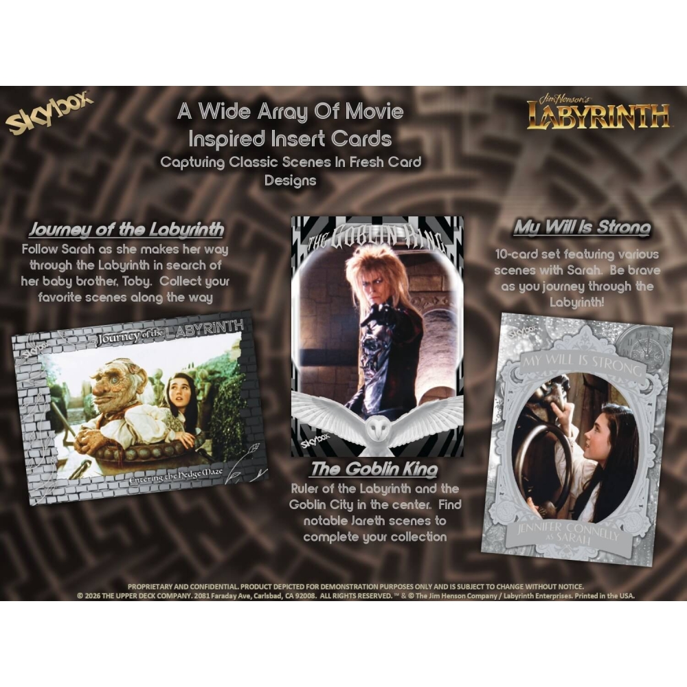 セール中【希少！】A Journey Through Labyrinths … 2026 Upper Deck Skybox Jim Henson's Labyrinth 40th Anniversary