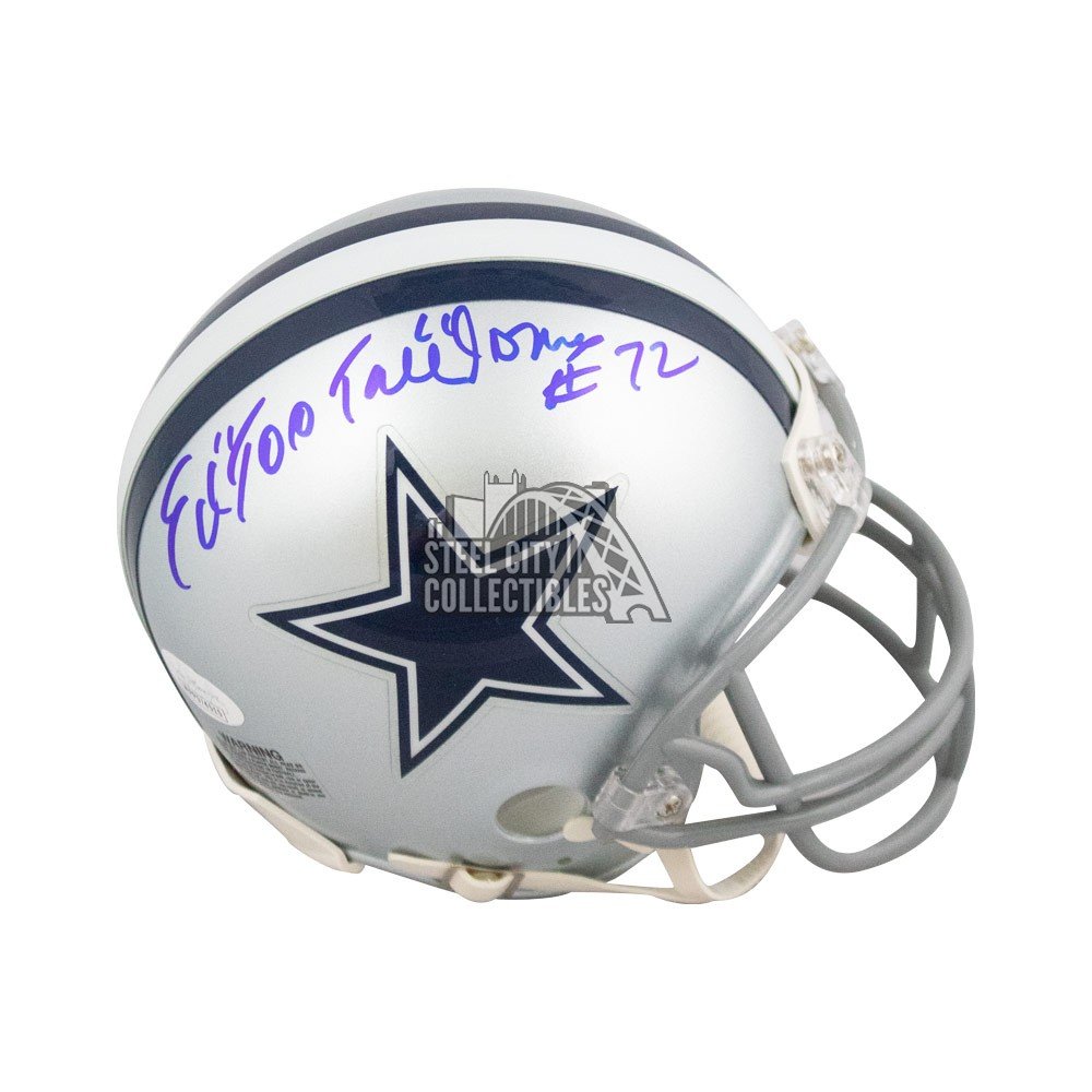 Ed Too Tall Jones Autographed Signed Dallas Cowboys Mini Helmet JSA 