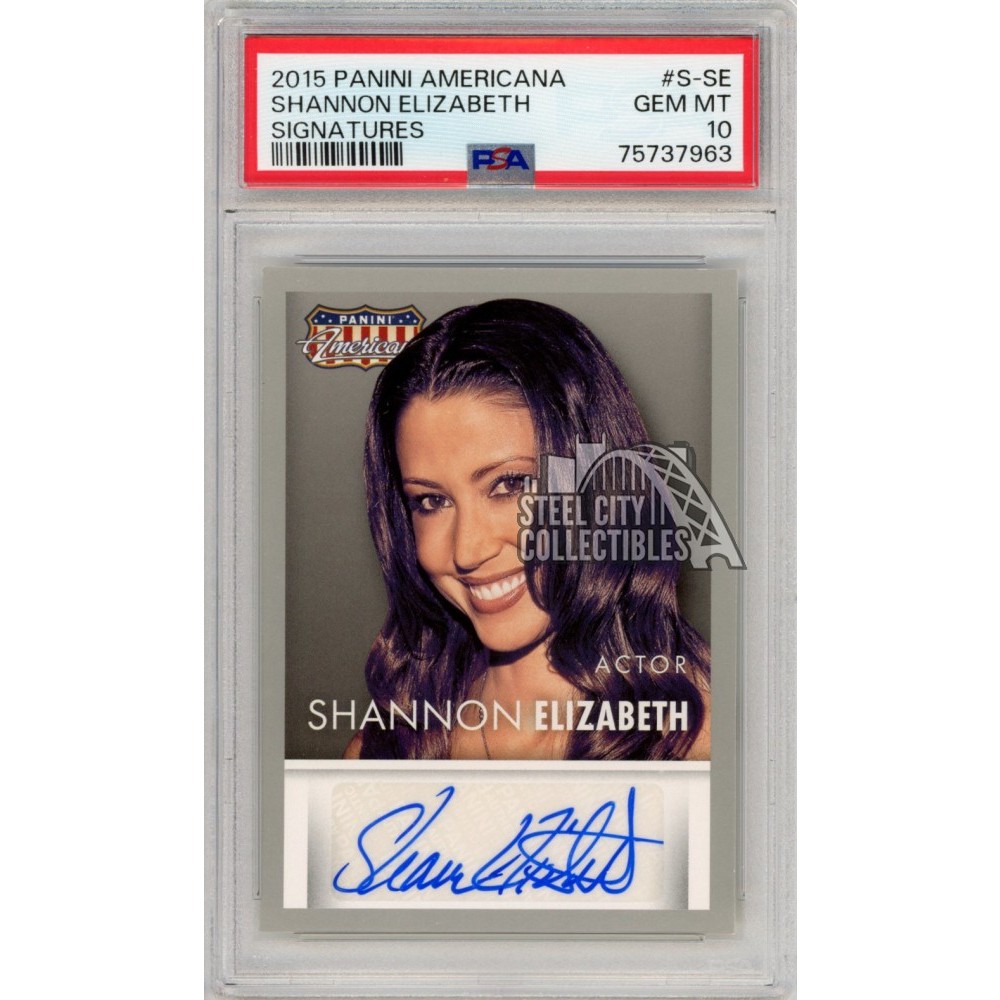 Panini Americana ジャクリーン・ケネディ・オナシス カード Shannon Elizabeth 2015 Panini Americana Autograph Card #S-SE PSA