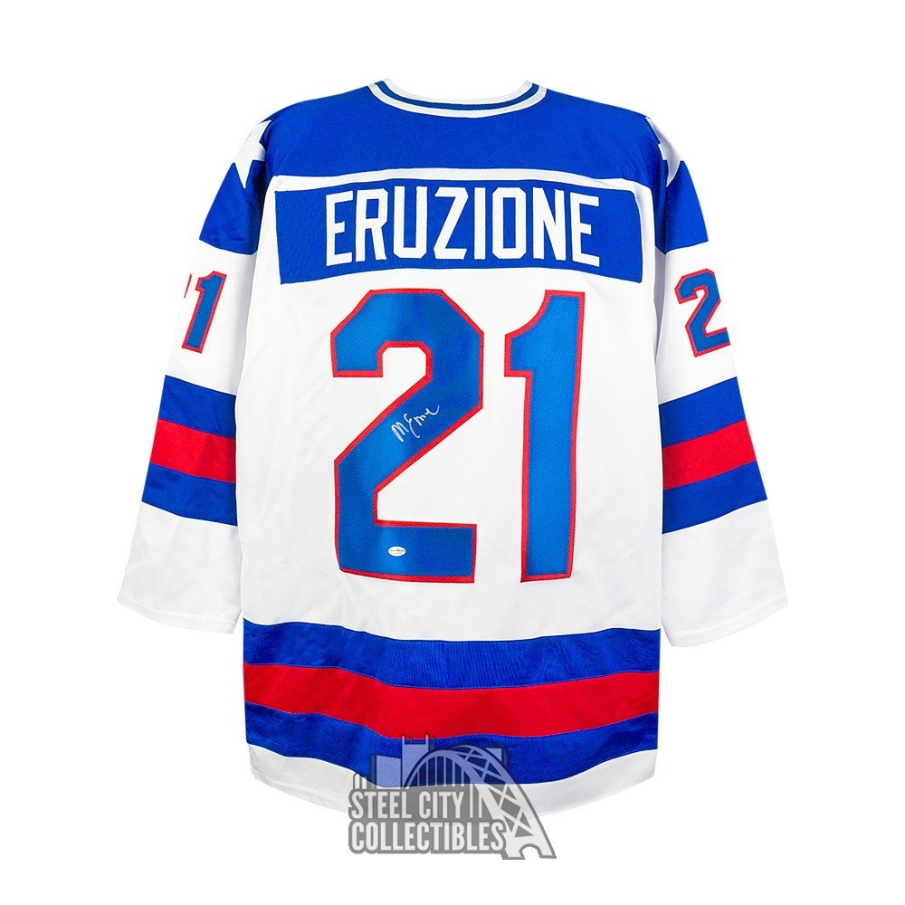 Mike Eruzione Signed Team USA Jersey. Size XL Hockey, Miracle ON